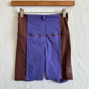 Lululemon purple brown biker shorts Hike to‎ Swim Short size 2